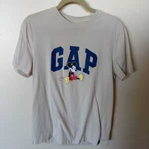 GAP Cream & Navy Disney Mickey Mouse Graphic Tee